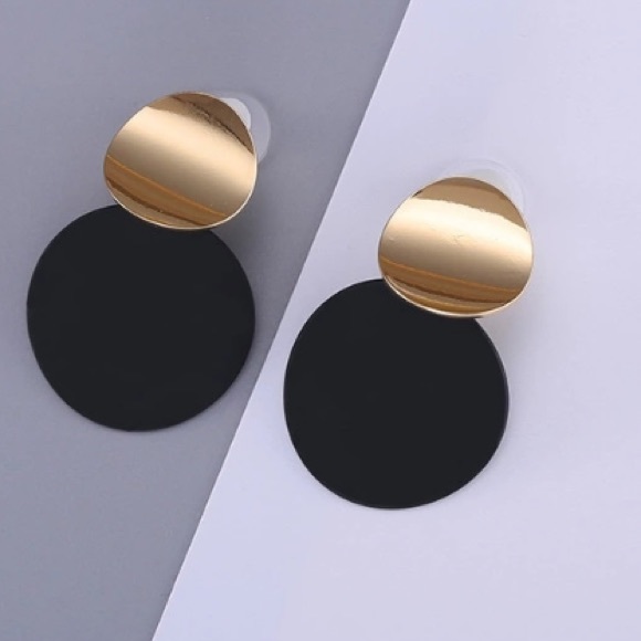 💙💎GRATEFUL💙MAKER💎💙 Jewelry - NEW!💙💎BIG🖤BOLD💛MODERN🖤CIRCLES💎💙GOLDEN BLACK